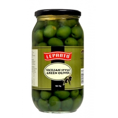 Lepanto Sicilian Green Chalikidiki Olives. 1kg.